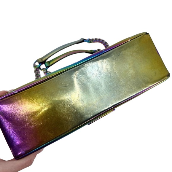 Kurt Geiger Kensington Rainbow Quilted Leather Eagle Chain Shoulder Bag Designer - Picture 13 of 16